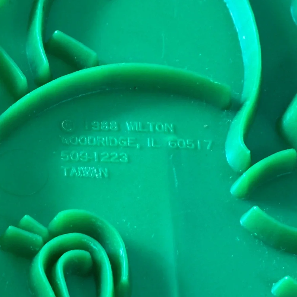 Vintage 1988 Wilton Christmas Cookie Cutter Set 5pc Green‎ Reindeer Snowman Tree